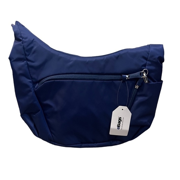 NWT Pacsafe City safe Cx Crossbody Blue Anti Theft Crossbody Moonshape Bag - Picture 2 of 16